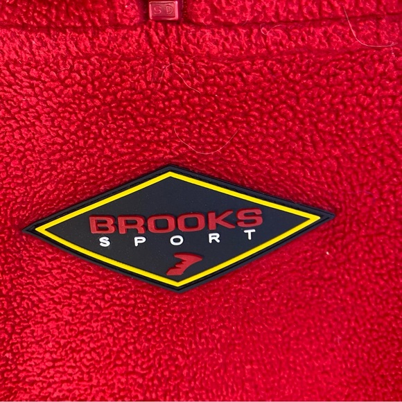 Vintage 90s Brooks Sport Red and Black Men's 1/4 zip fleece XL - Picture 2 of 7